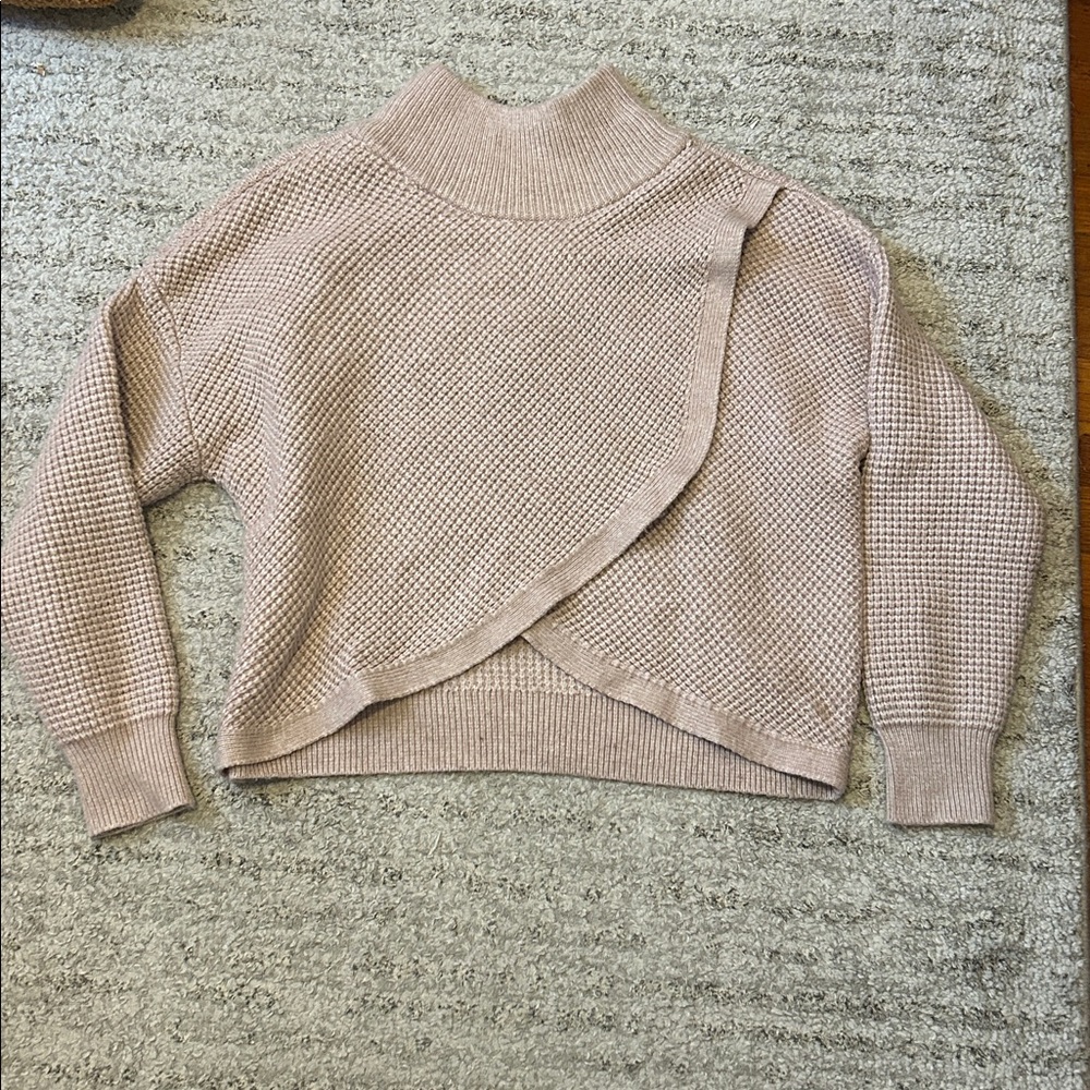 Express Sweater Top Blush Pink BEAUTIFUL COZY Tulip Opening REVERSIBLE